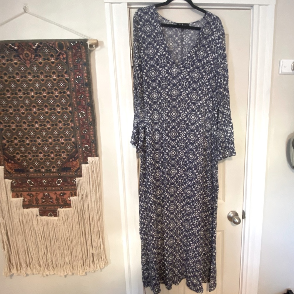 LULU’S BOHO MAXI SHIFT DRESS SIZE LARGE